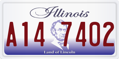IL license plate A147402