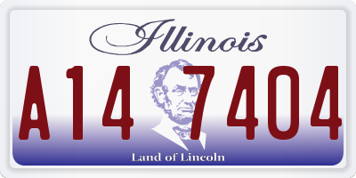 IL license plate A147404