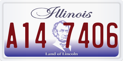 IL license plate A147406