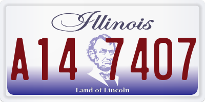 IL license plate A147407