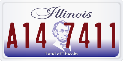 IL license plate A147411