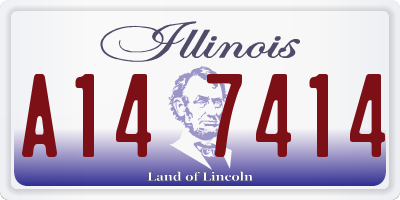 IL license plate A147414