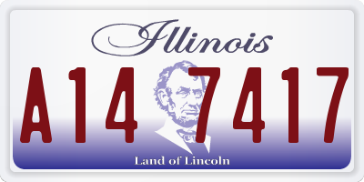 IL license plate A147417