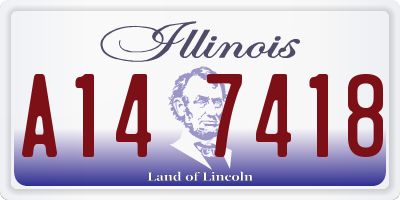 IL license plate A147418