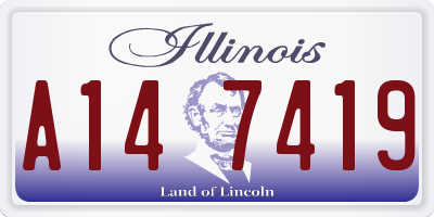 IL license plate A147419