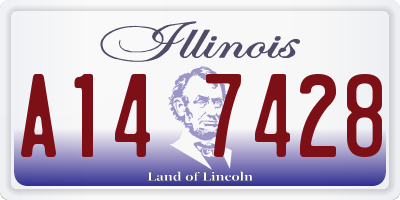 IL license plate A147428