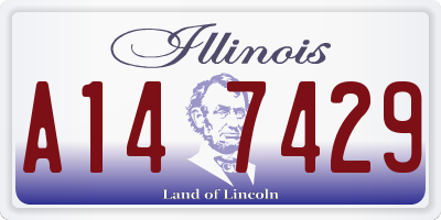 IL license plate A147429