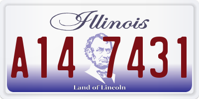 IL license plate A147431