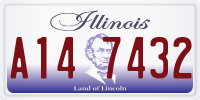IL license plate A147432