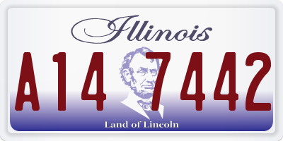 IL license plate A147442