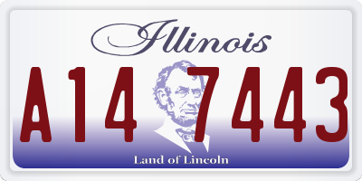 IL license plate A147443