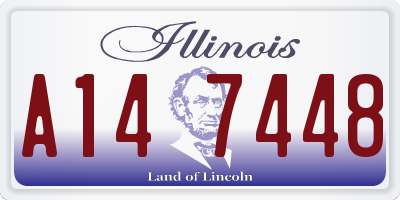 IL license plate A147448