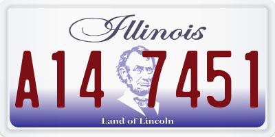 IL license plate A147451