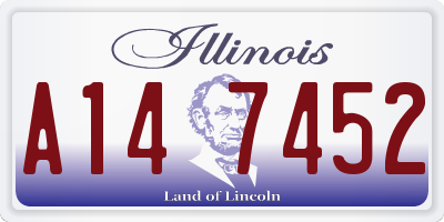 IL license plate A147452
