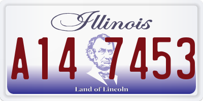 IL license plate A147453