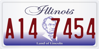 IL license plate A147454