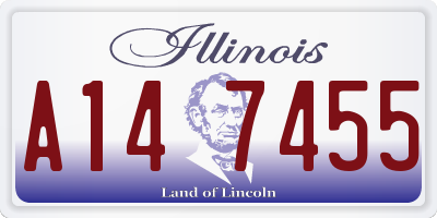 IL license plate A147455