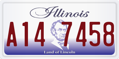 IL license plate A147458