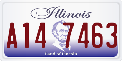 IL license plate A147463