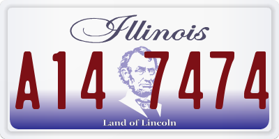 IL license plate A147474