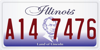 IL license plate A147476