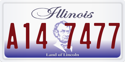 IL license plate A147477