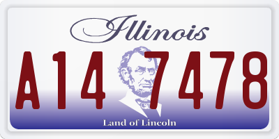IL license plate A147478