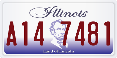 IL license plate A147481