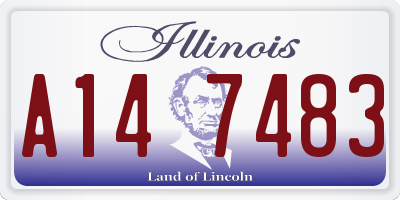 IL license plate A147483