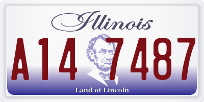 IL license plate A147487