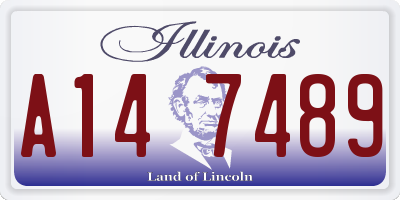 IL license plate A147489