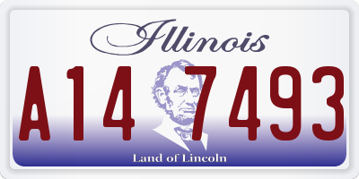IL license plate A147493