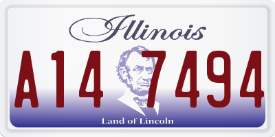 IL license plate A147494