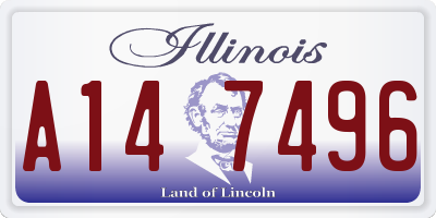 IL license plate A147496