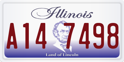 IL license plate A147498