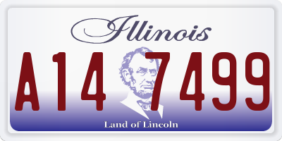 IL license plate A147499