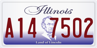 IL license plate A147502