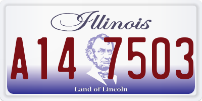 IL license plate A147503