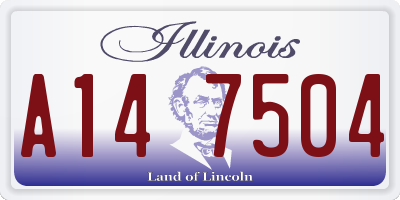IL license plate A147504