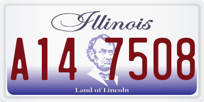 IL license plate A147508