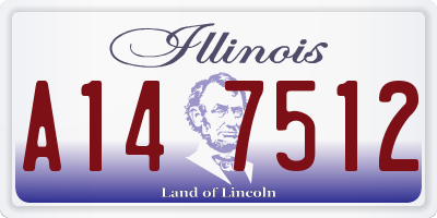 IL license plate A147512