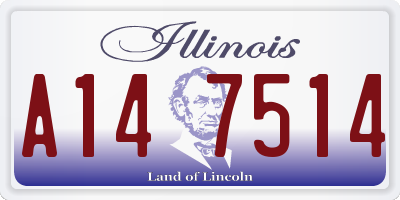 IL license plate A147514