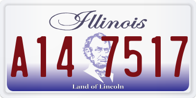 IL license plate A147517