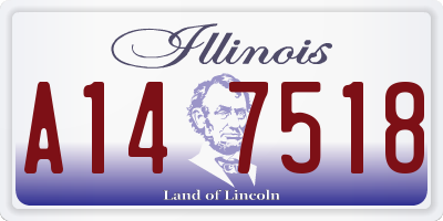 IL license plate A147518