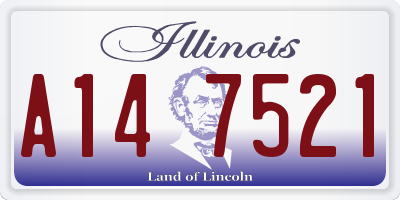 IL license plate A147521