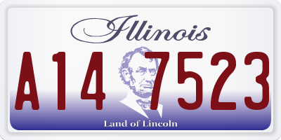IL license plate A147523