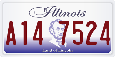 IL license plate A147524