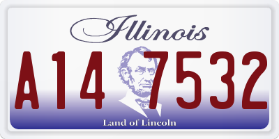 IL license plate A147532