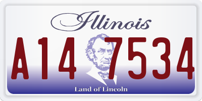 IL license plate A147534