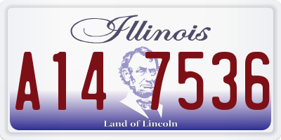 IL license plate A147536